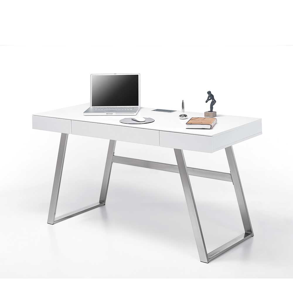 PC Schreibtisch Oldstyle in Weiß