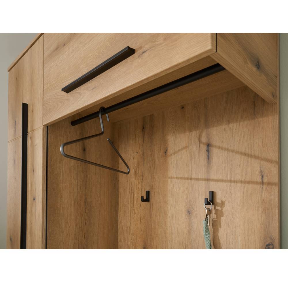Kompaktgarderobe in Eiche Holzoptik - Moviess