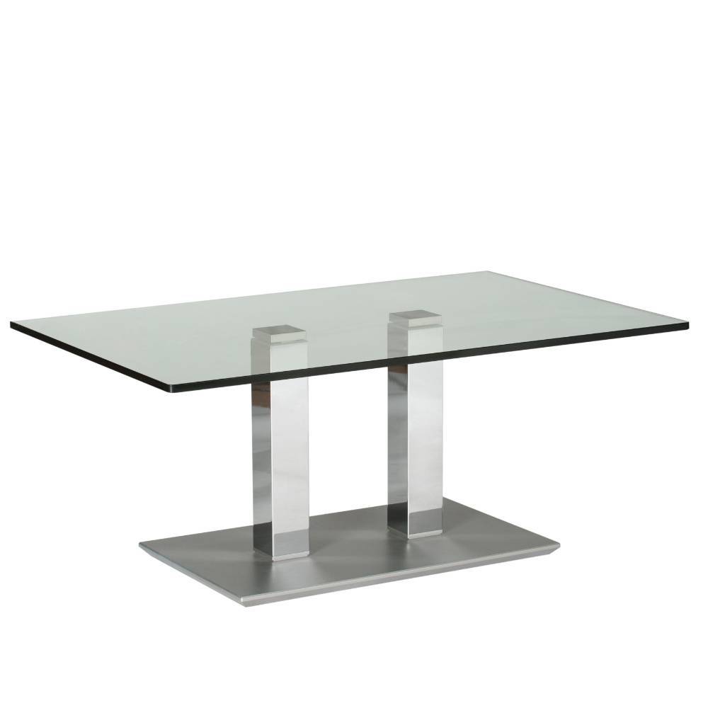 Design-Wohnzimmertisch mit höhenverstellbarer Glasplatte - Osla