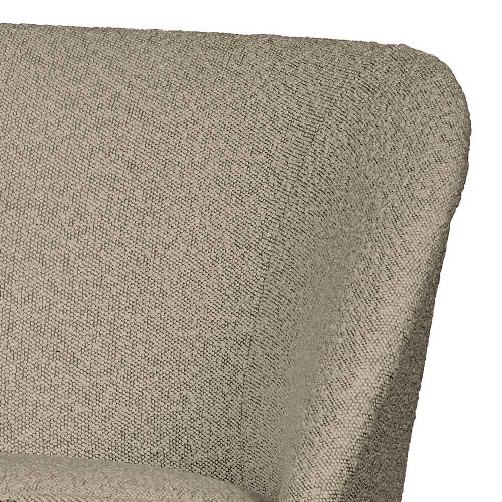 Boucle Loungesessel in Beige - Laderla