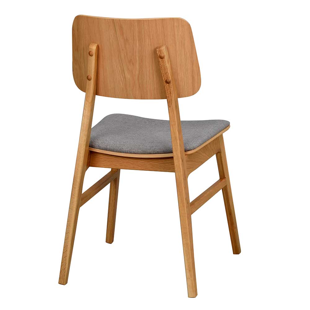 Eichenholz Stuhl mit Polster - Onan (2er Set)