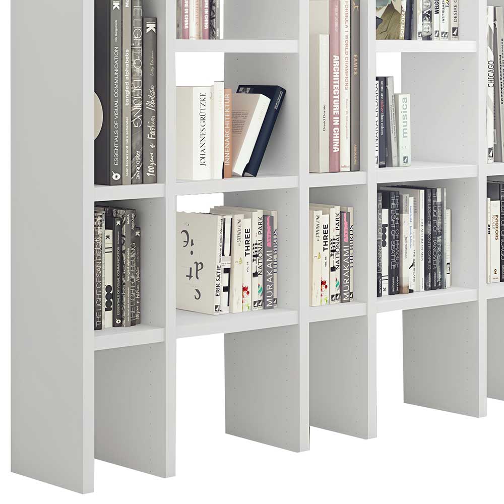 Offenes Bücherregal in Weiß lackiert - Makassa