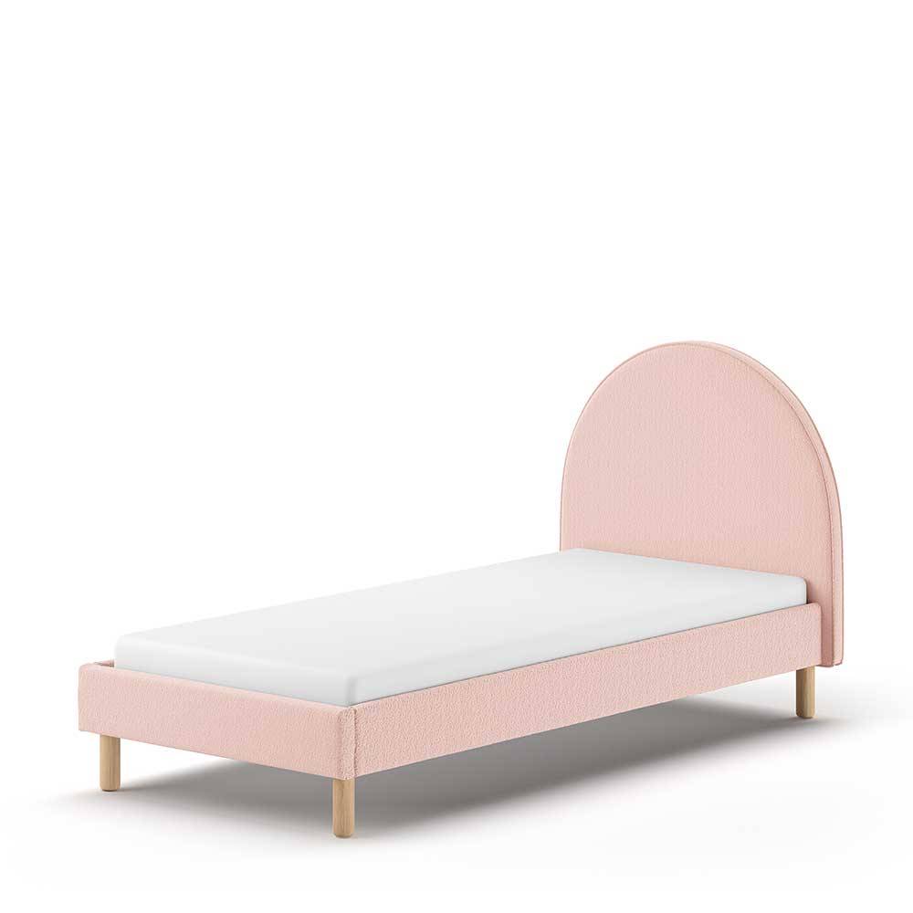 Boucle Einzelbett in Rosa mit Natur - Skylab