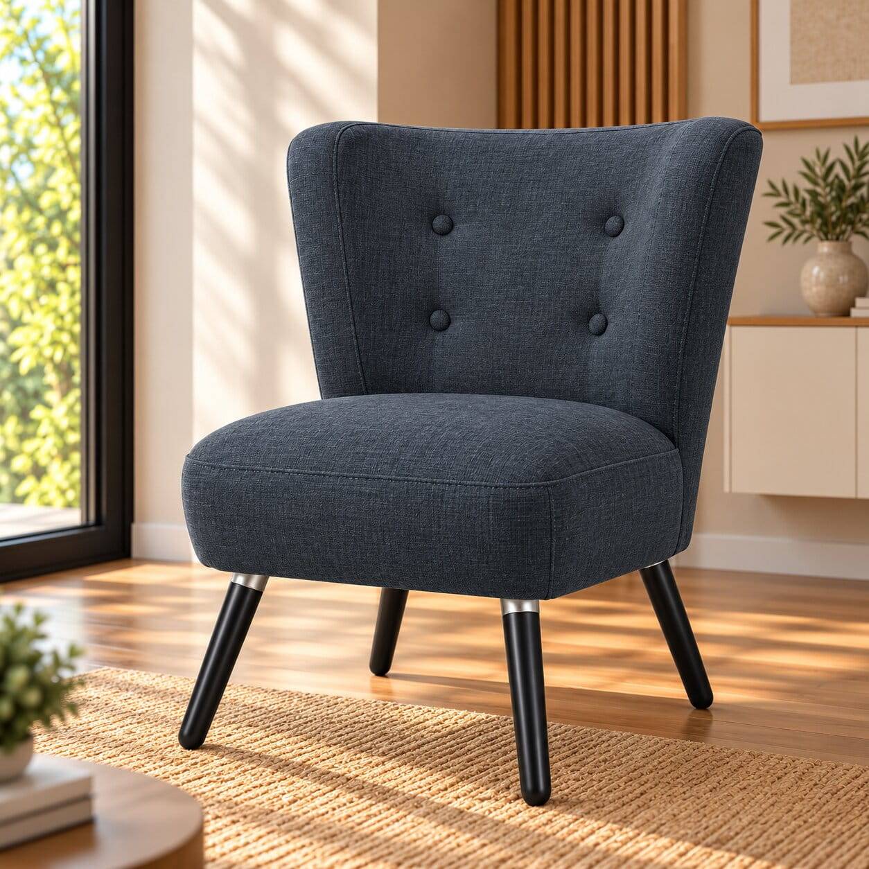 Loungesessel in Anthrazit und Schwarz - Hamzad