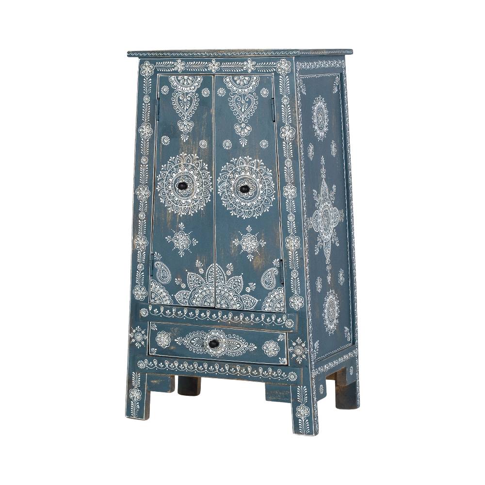 Kommode in Blau mit weißer Bemalung - Fleet