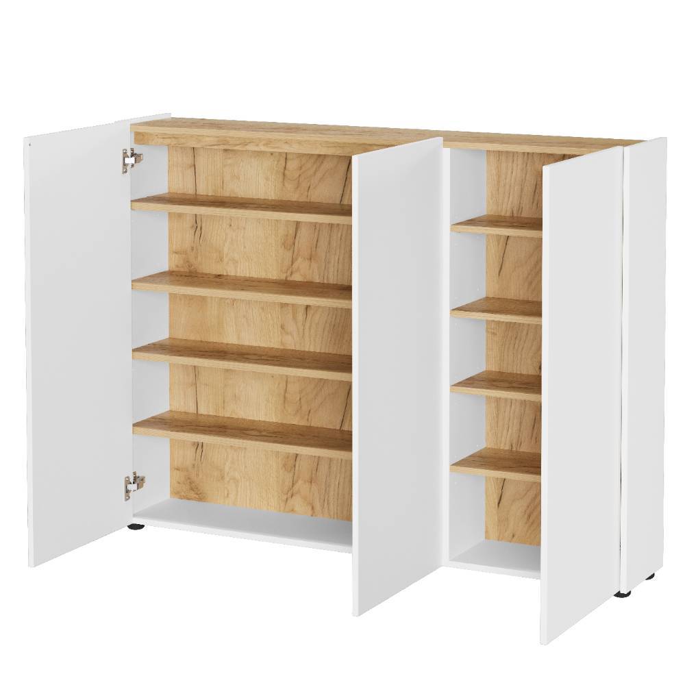 3-türiger Flurschrank in Weiß - Nibory