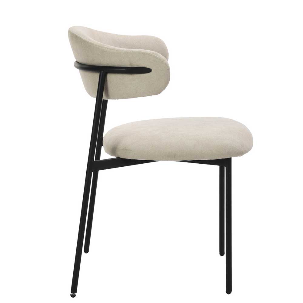 Polsterstühle in Taupe Strukturstoff - Filmau (2er Set)