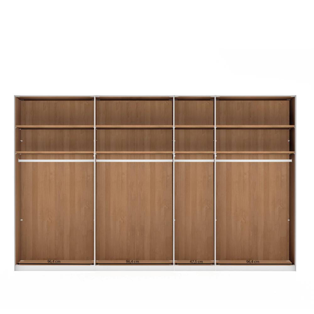 7-türiger Kleiderschrank in Erle teilmassiv - Murray