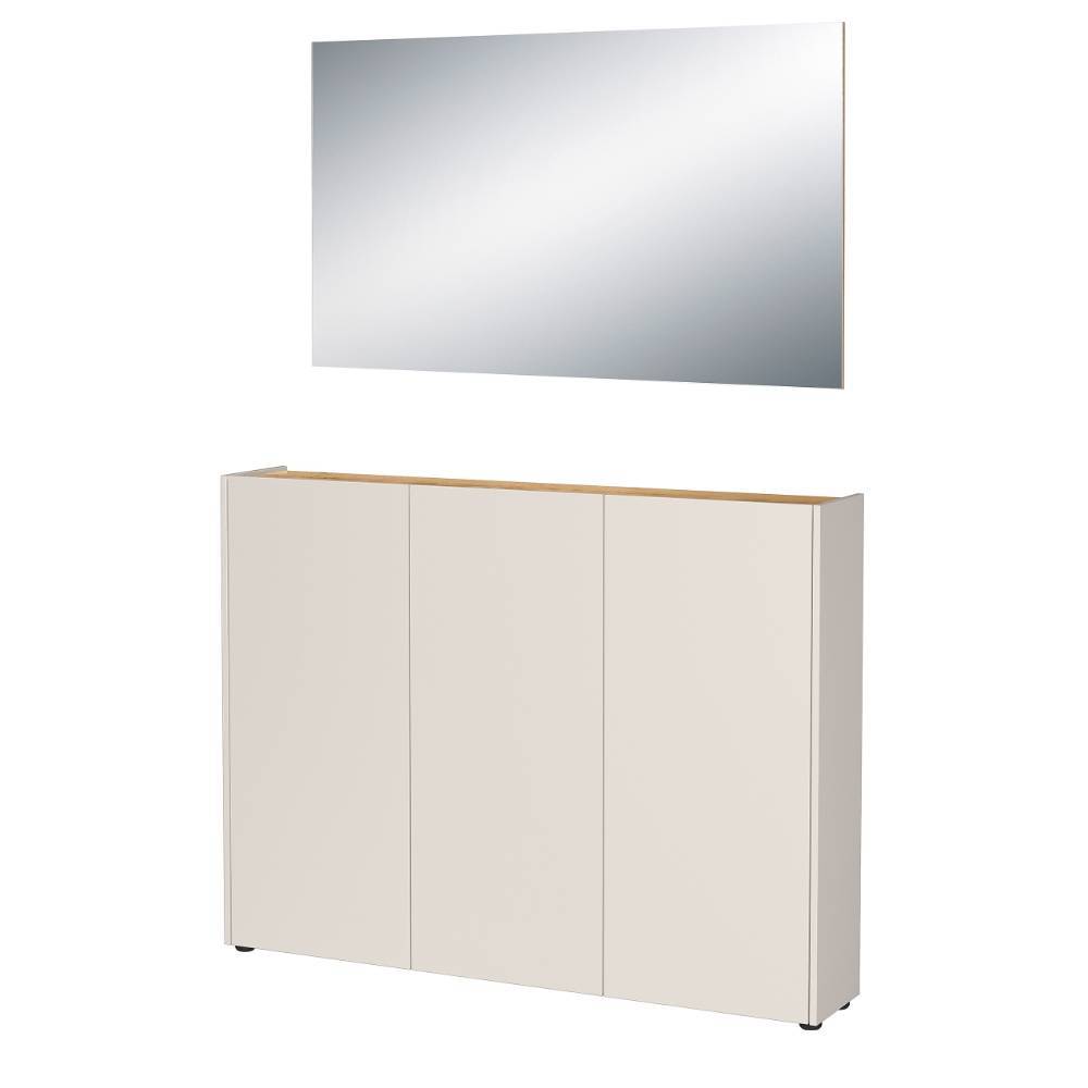 Dielenspiegel und Flurschrank Set - Unika (zweiteilig)