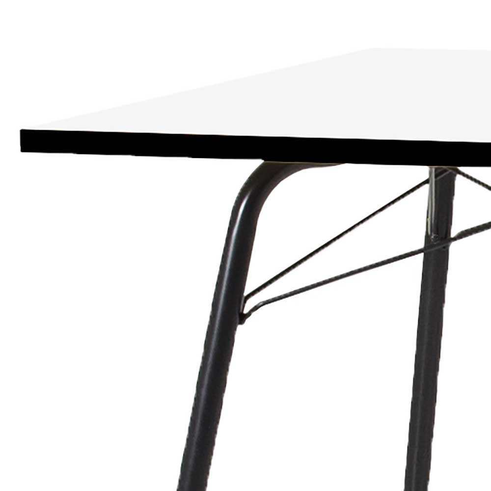 Quadratischer Esstisch in Schwarz Weiß Tamdato 90x90 cm