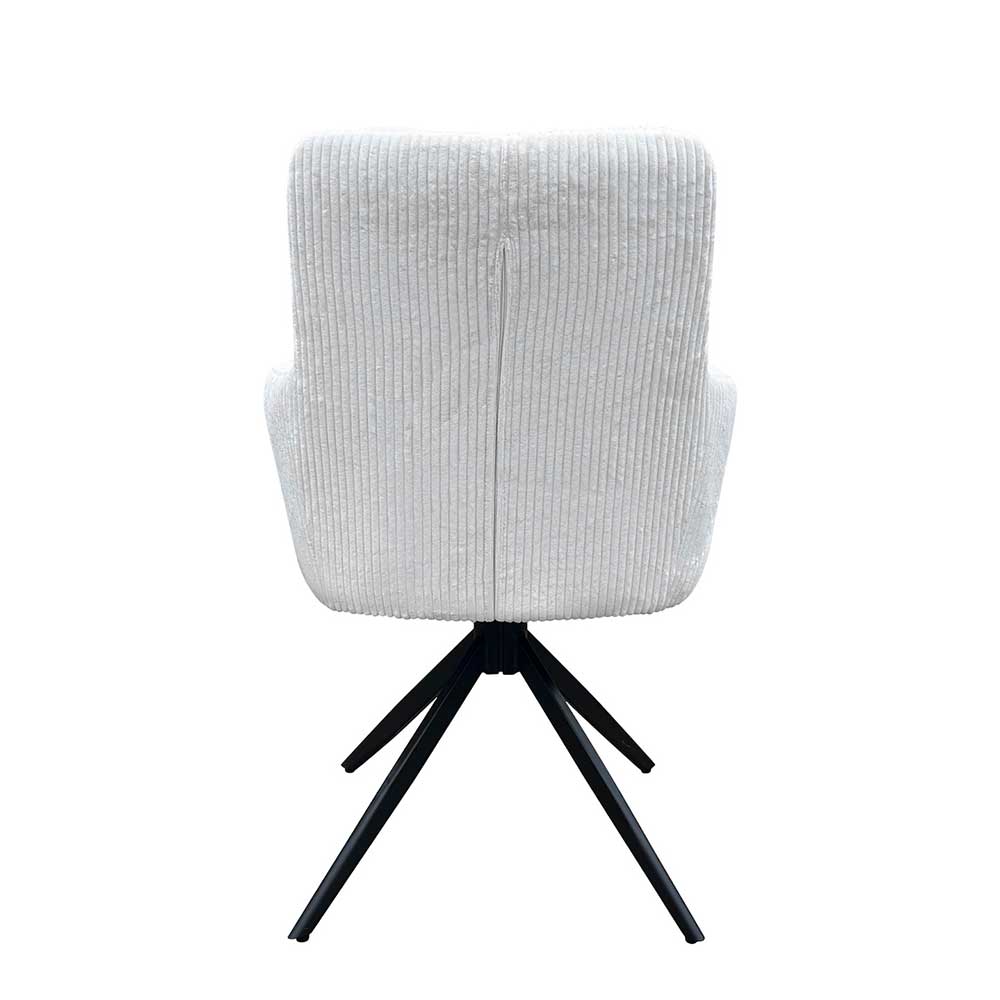 Breitcord Tischsessel in Offwhite - Tonia (2er Set)