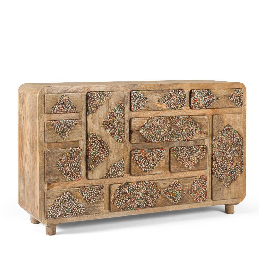 Ethno Design Sideboard aus Massivholz - Jeen