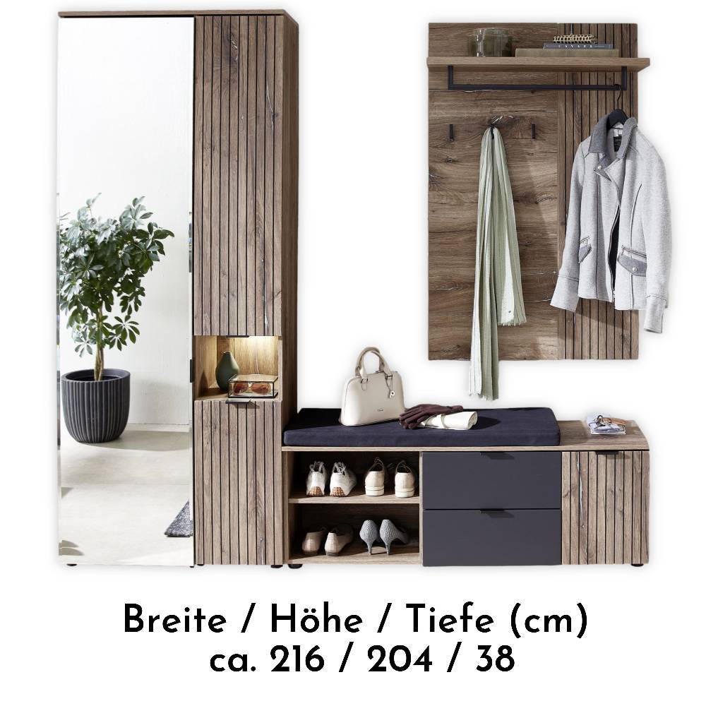 Flureinrichtung Möbelset modern - Benet (dreiteilig)
