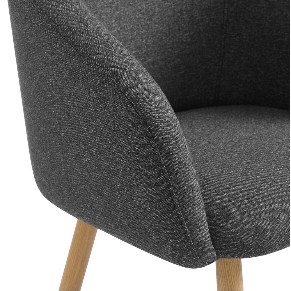 Tischsessel in Schwarzgrau - Meckey (2er Set)