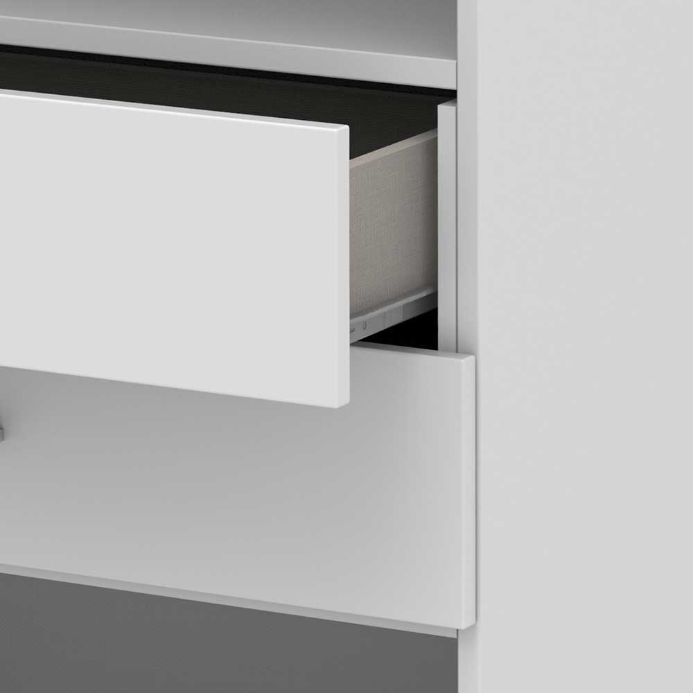Büroregal mit Fächern & Schubladen in Weiß - Ricron