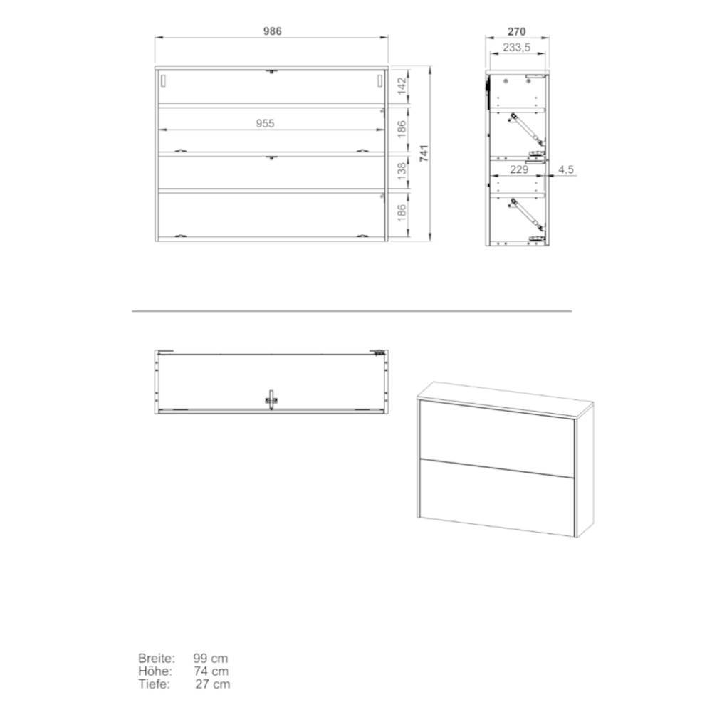 Flurschrank für die Wandmontage - Eccossi