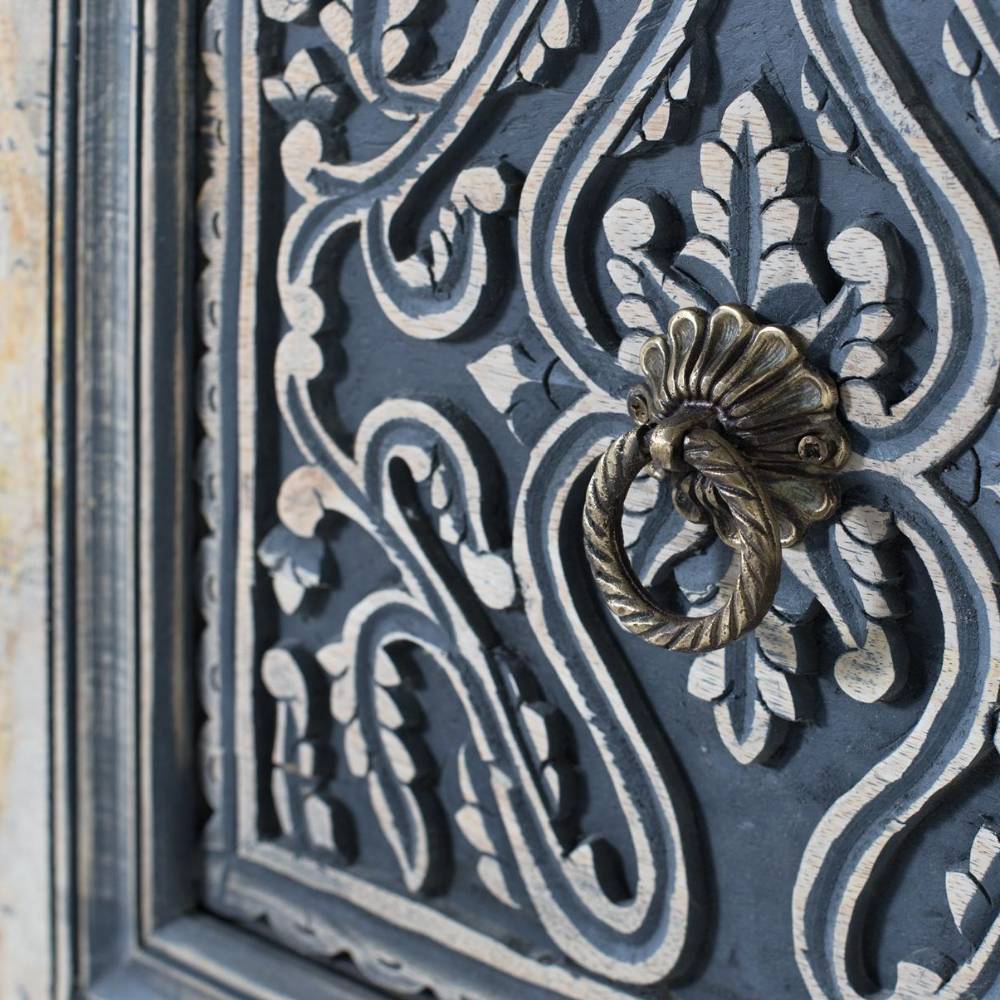 Design-Sideboard in Blaugrau und Sand - Stamforts