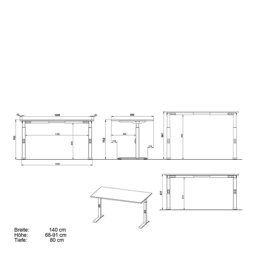Officetisch und Raumteiler Set - Sparkle (zweiteilig)