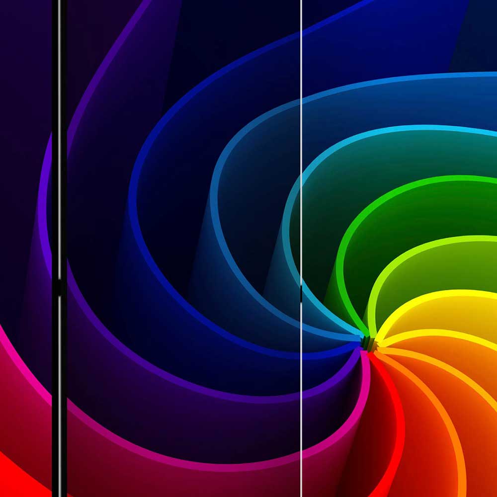 Bedruckter Paravent in Regenbogenfarben - Mapel