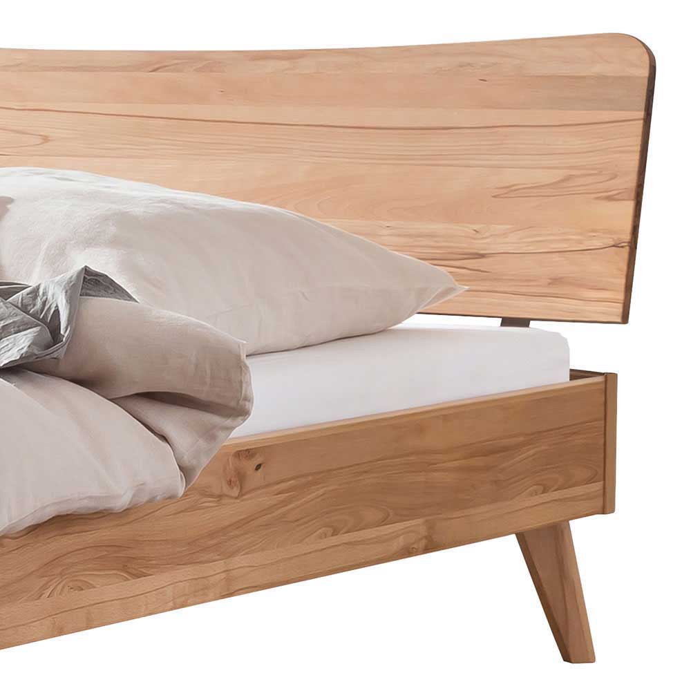 Wildeiche Bett mit 140x200 cm Liegefläche - Romana