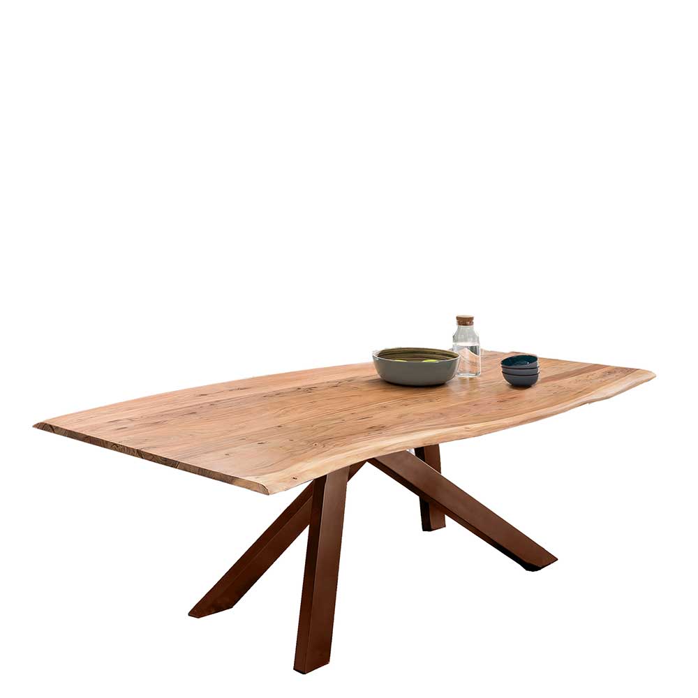 Tisch mit natürlicher Baumkante aus Akazie - Symca