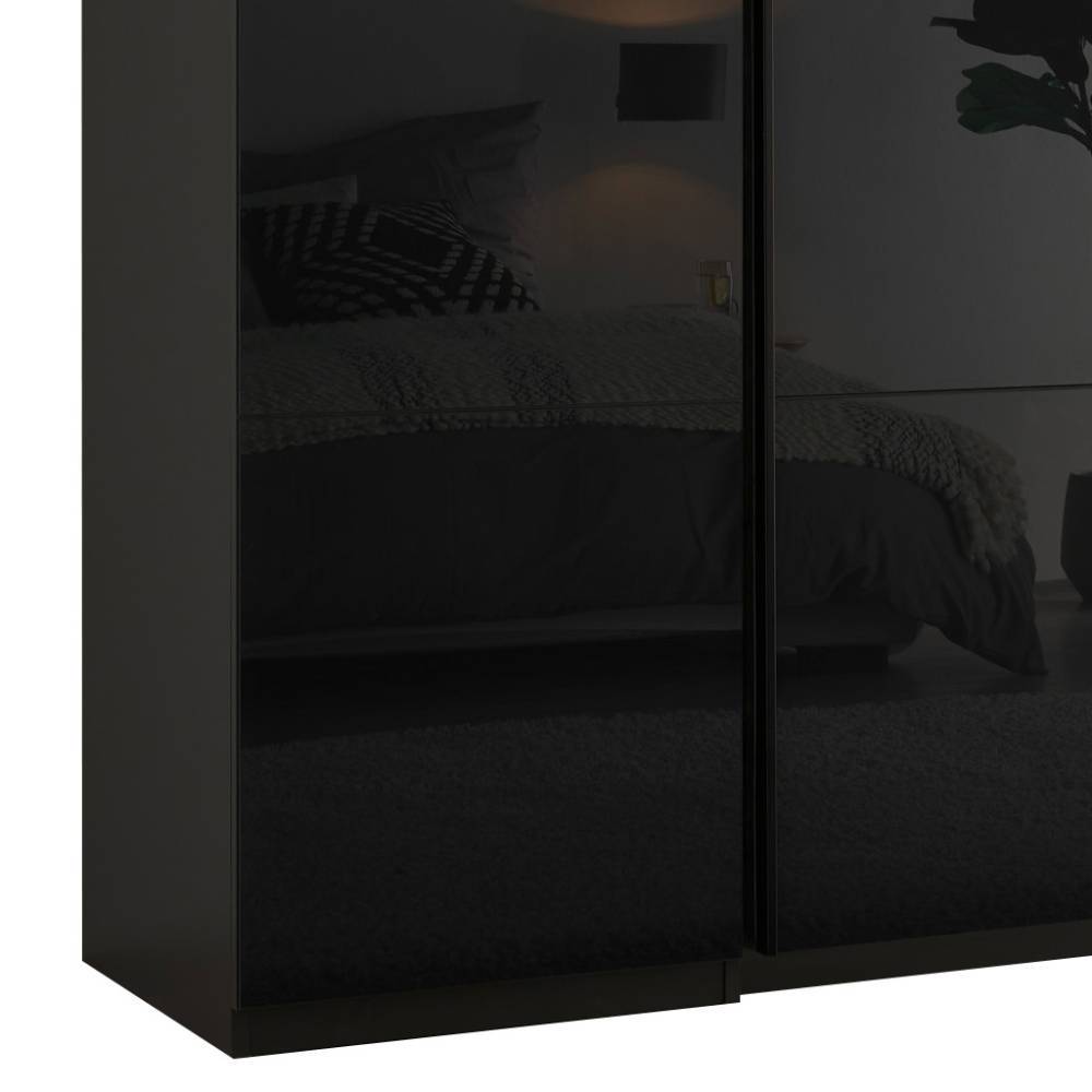 Design-Kleiderschrank in Dunkelgrau und Schwarz - Adjoma