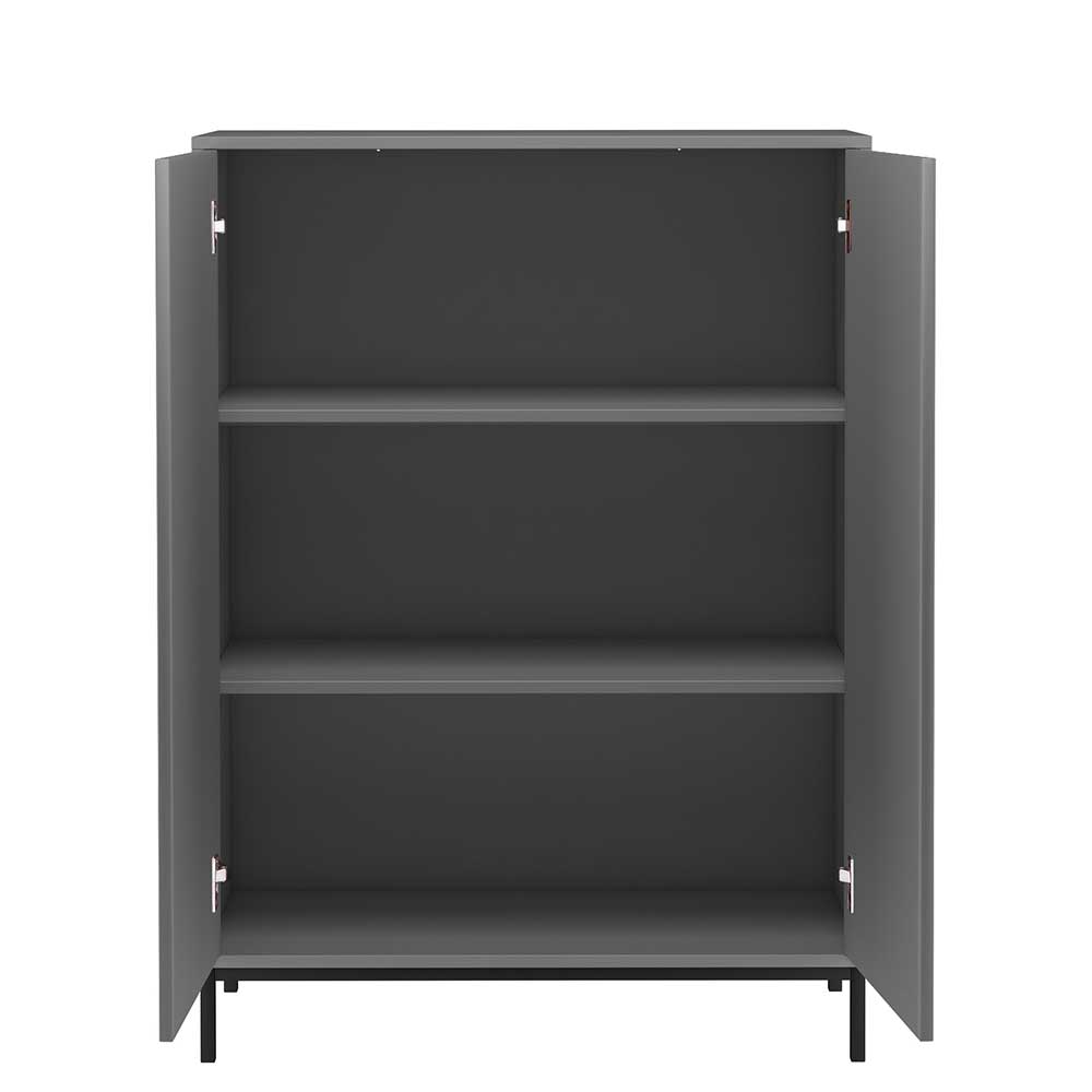 Highboard in Grau mit Schwarz - Lagista