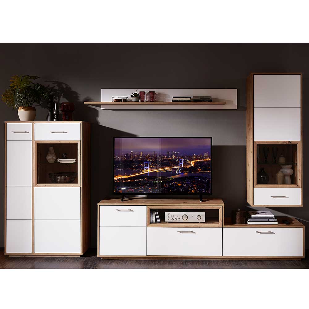 TV Anbauwand Wohnzimmer Set - Vindrosca (vierteilig)