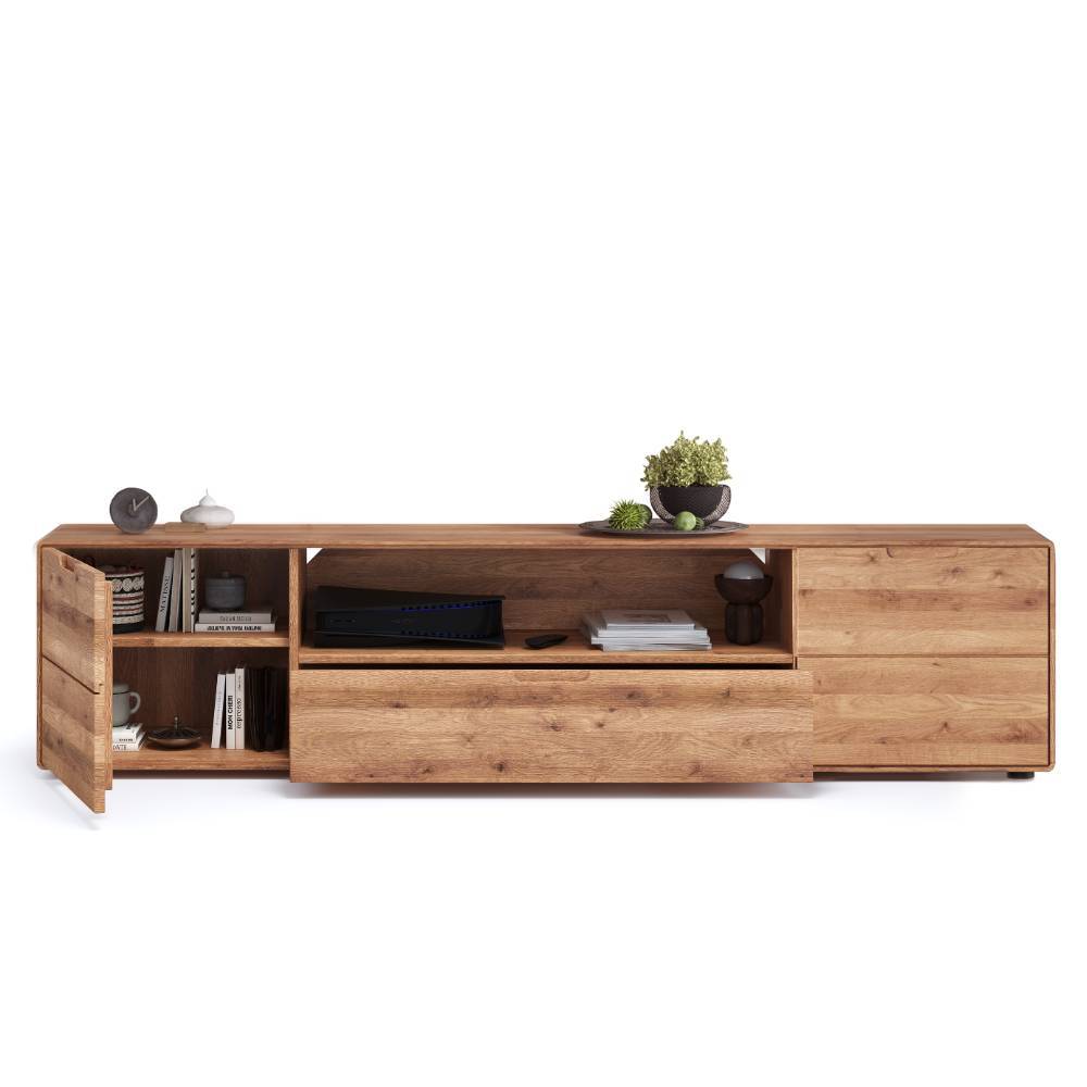 TV Lowboard aus Massivholz Wildeiche - Holiday