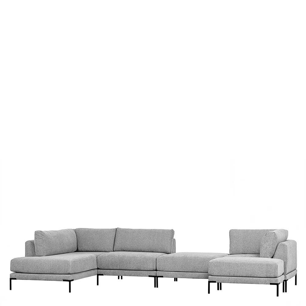 Modulares Sofa Eckelement in Hellgrau - Horedion