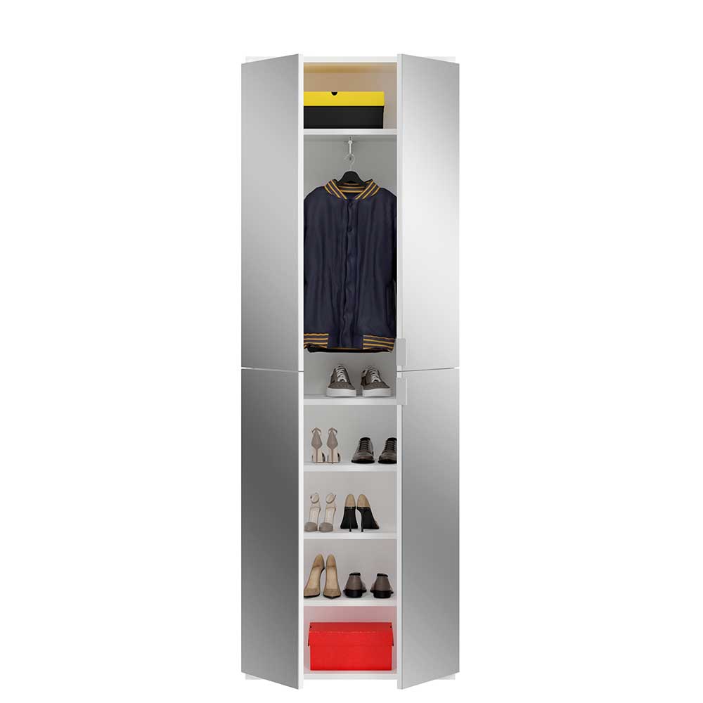 4-türiger Garderobenschrank mit Spiegeltüren - Ejulia