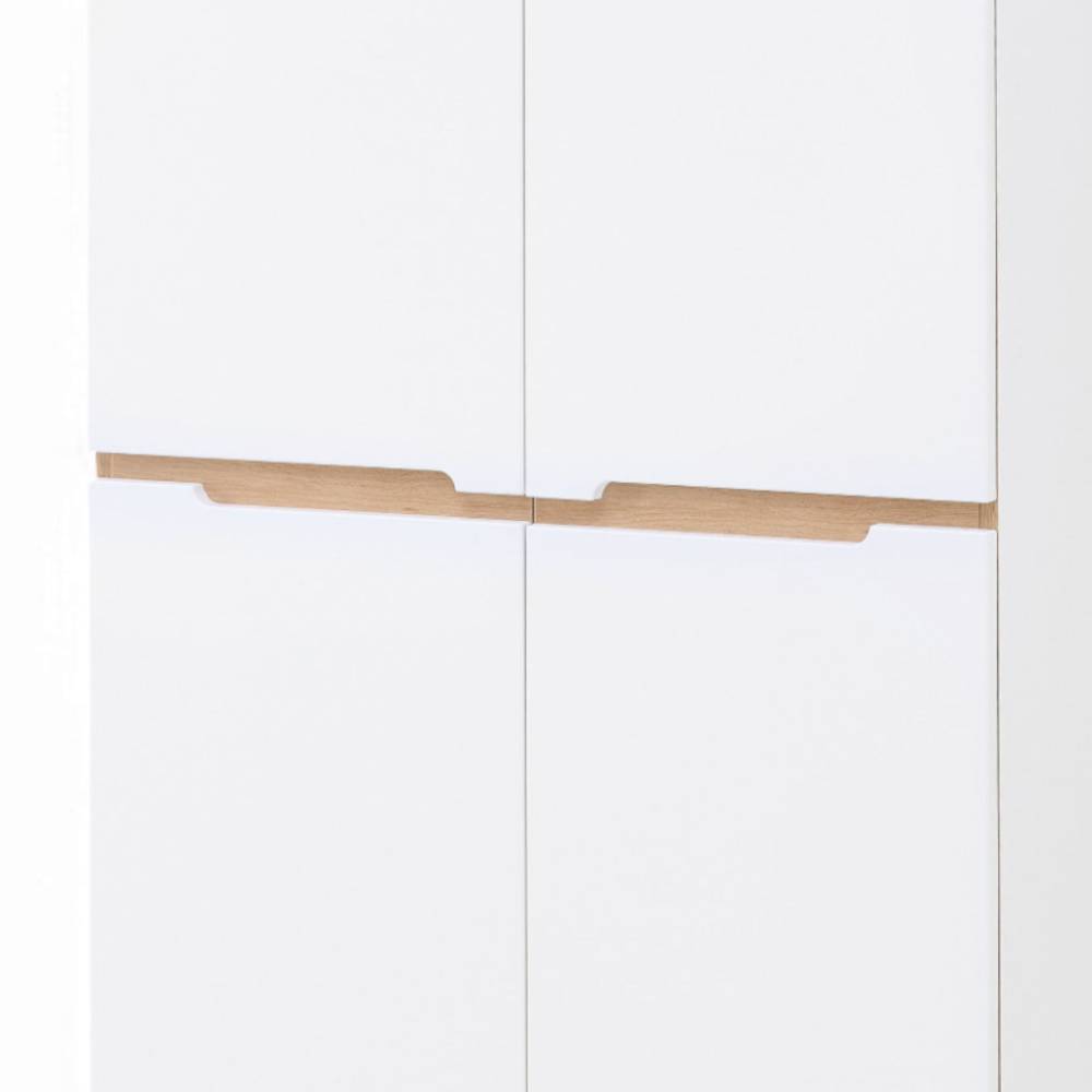 80cm breiter Schuhschrank in Weiß - Anesto