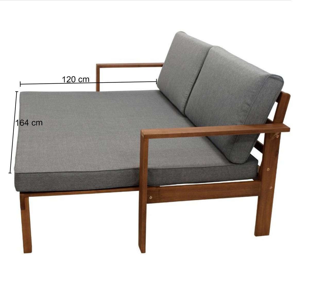Ausziehbares Gartensofa aus Akazie Massivholz - Senade