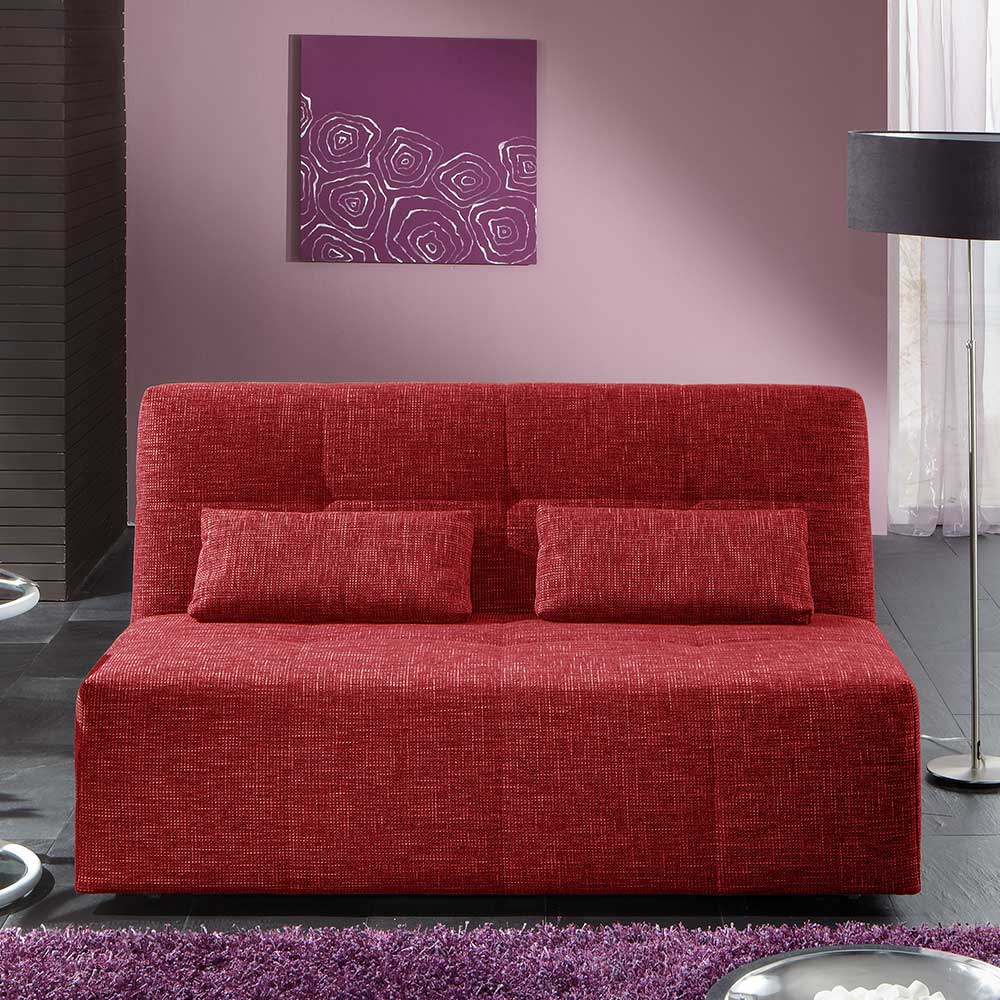 Rotes Sofa mit Schlaffunktion & Bettkasten - Atan