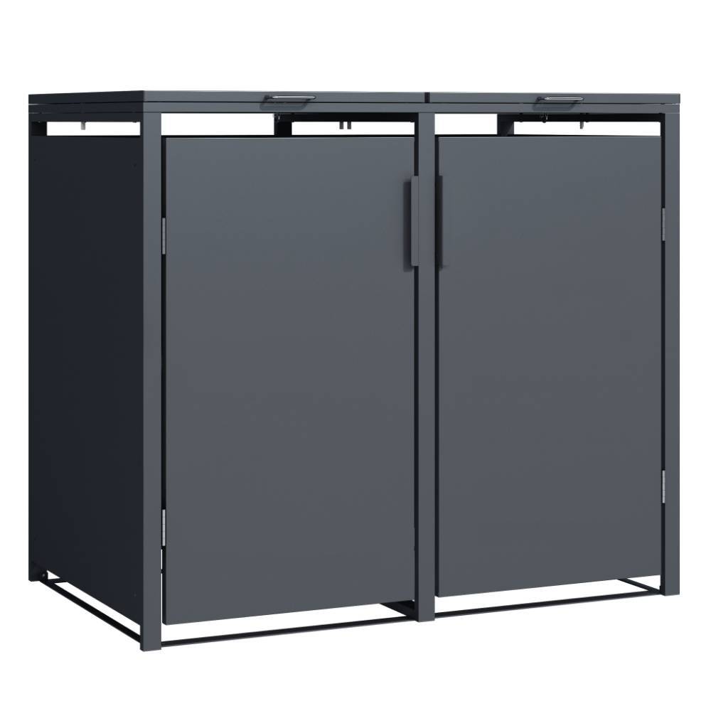 2er Mülltonnen-Box aus Metall - Casmanian