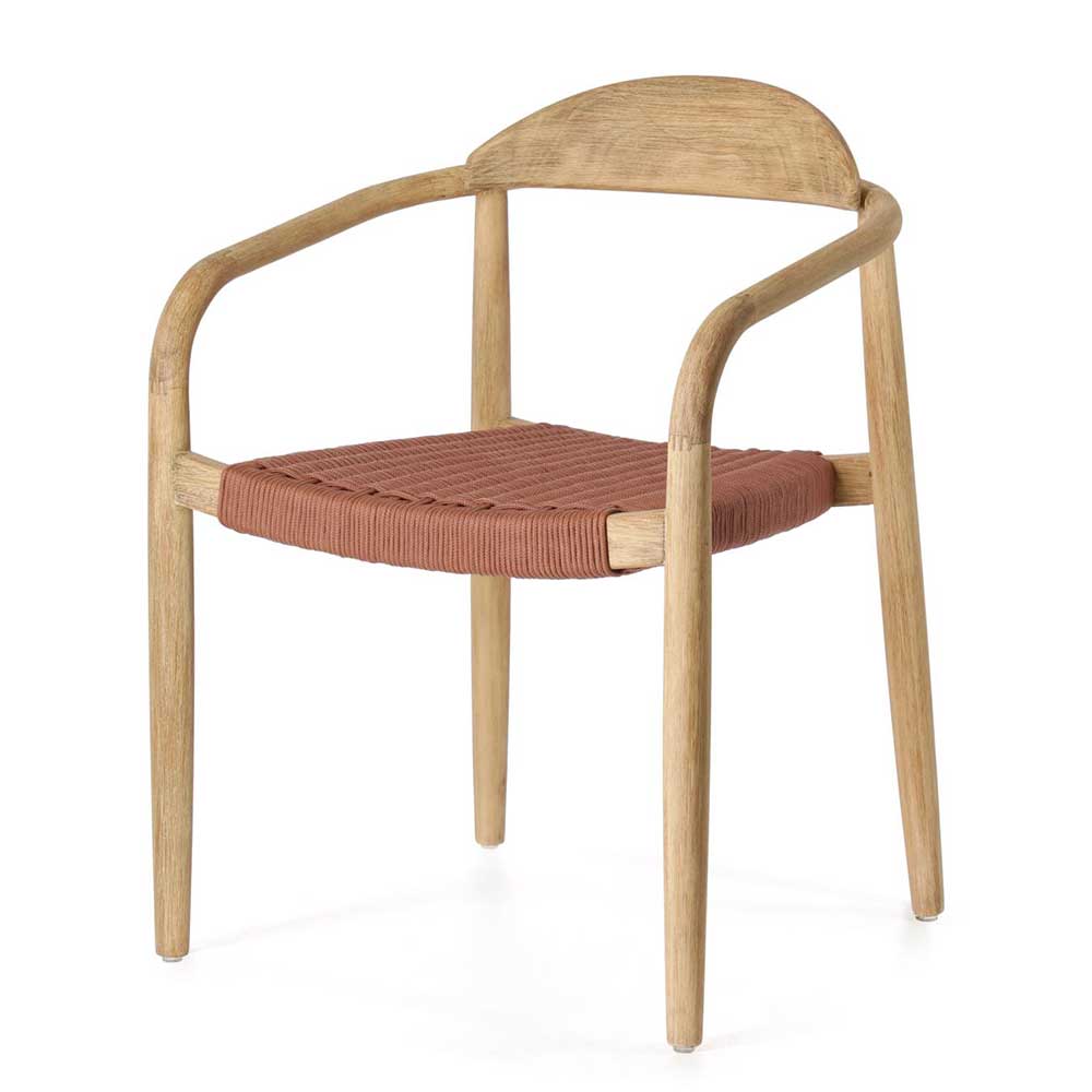 Design Armlehnenstühle mit Geflechtsitz - Renero (4er Set)