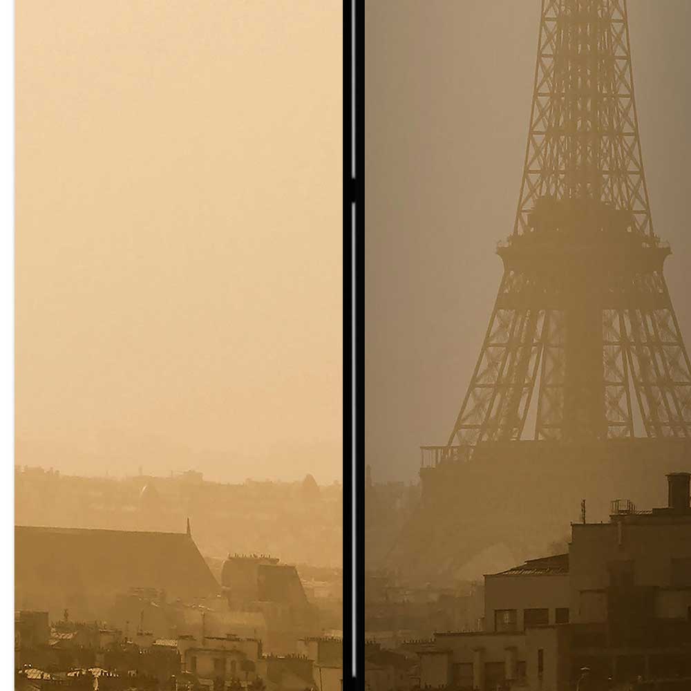 Faltbare Trennwand - Eiffelturm Dämmerung - Defency