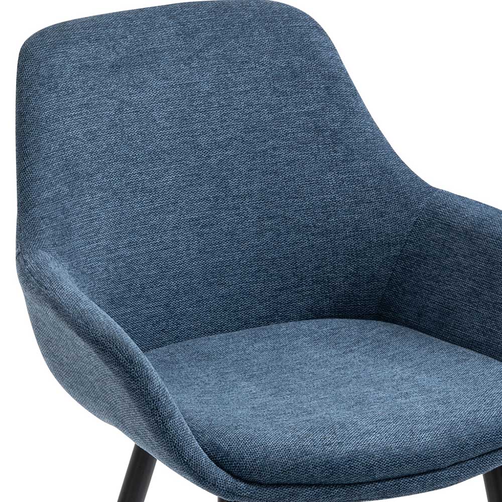 Stühle in Dunkelblau & Schwarz - Dominico (2er Set)