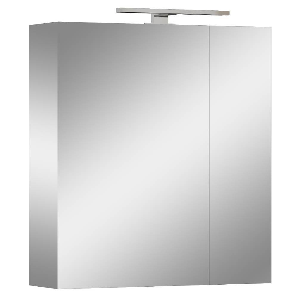 2-türiger Bad-Spiegelschrank in Dunkelgrau - Miclesias