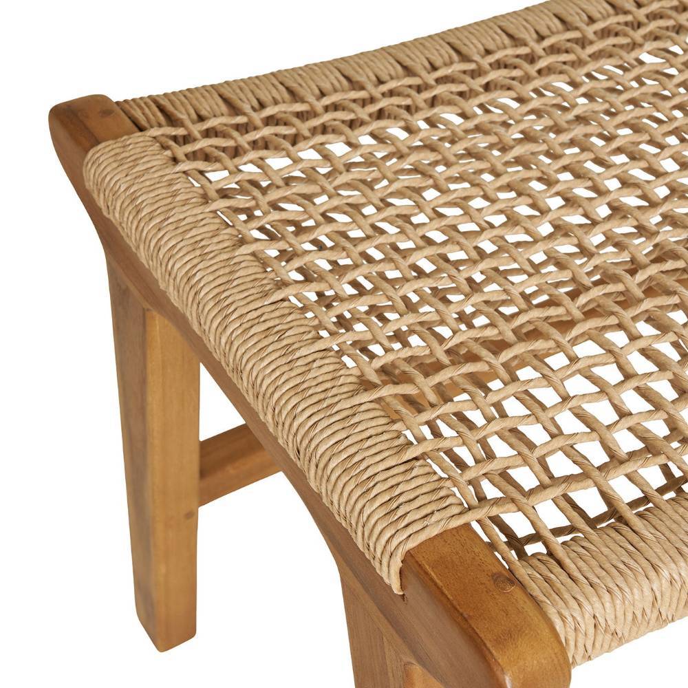 Hocker mit Kordelgeflecht-Sitz - Merlan