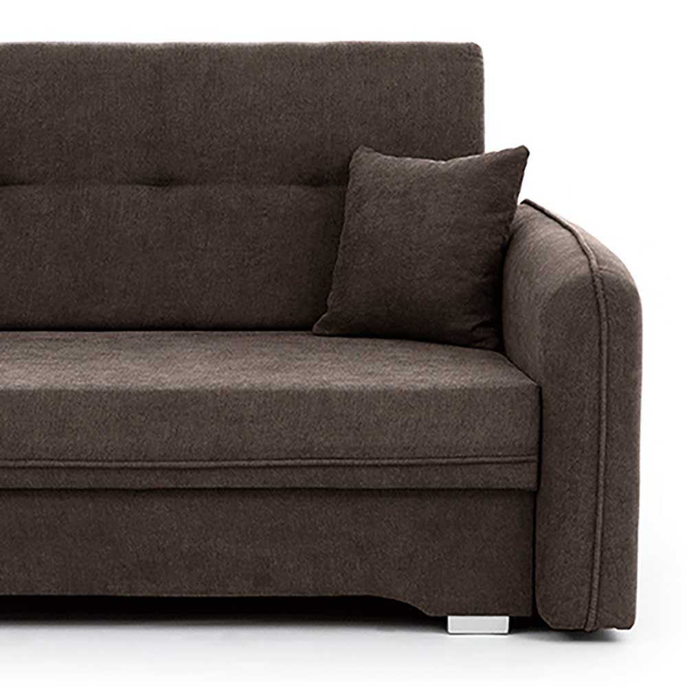 Braunes Schlaf-Sofa mit Bonell Federkern - Dasanti
