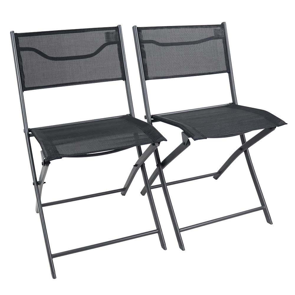 Schwarze Outdoor Essgruppe Set - Xenata (fünfteilig)