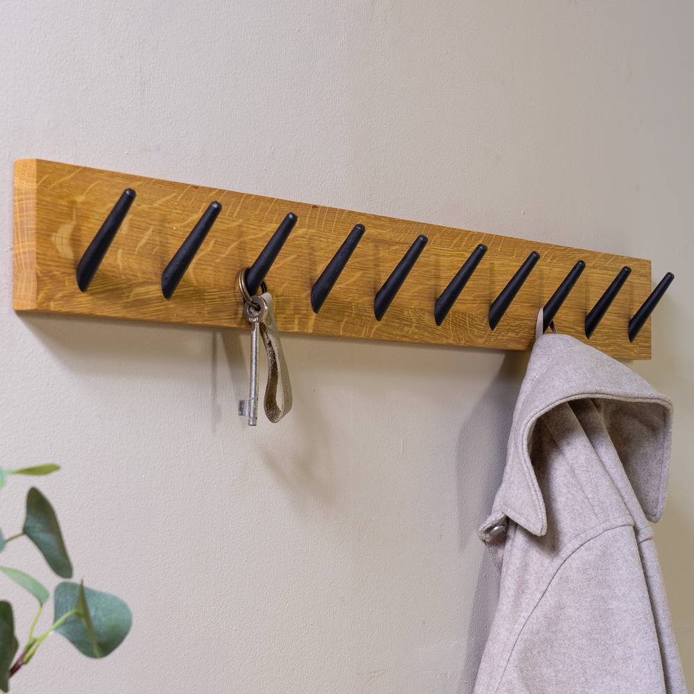 Wandgarderobe mit 10 Kleiderhaken - Tokavia