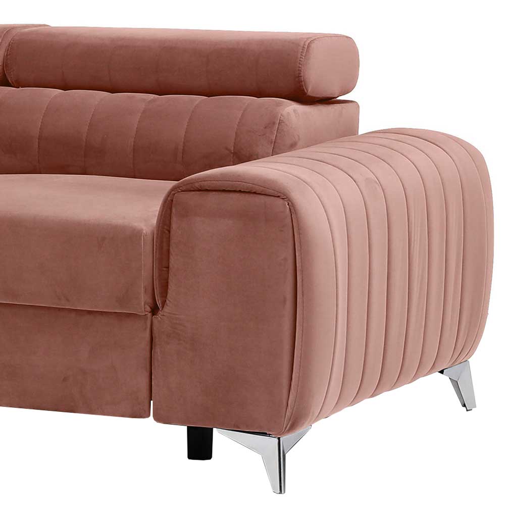 Wohnzimmersofa in Rosenholz Velours - Valverda