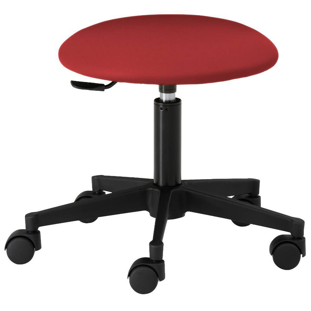 Office Drehhocker in Rot Webstoff - Agiventa