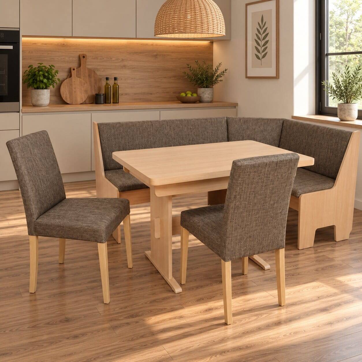 Moderne Eckbank-Essgruppe Set - Special (vierteilig)