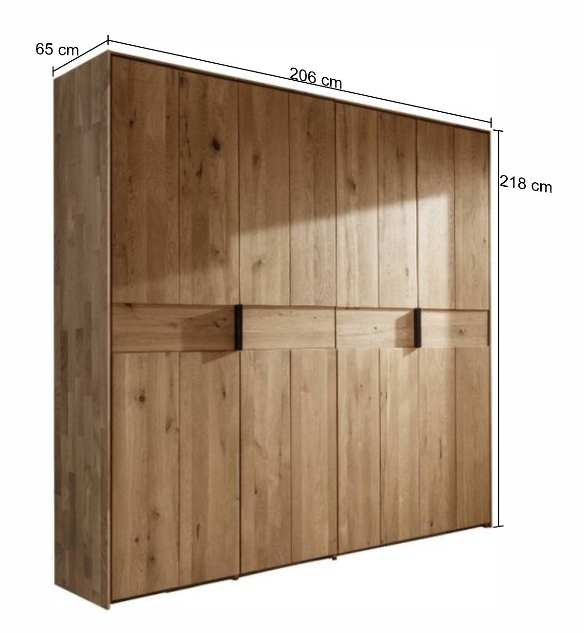 Massivholz-Kleiderschrank aus Wildeiche - Martinez