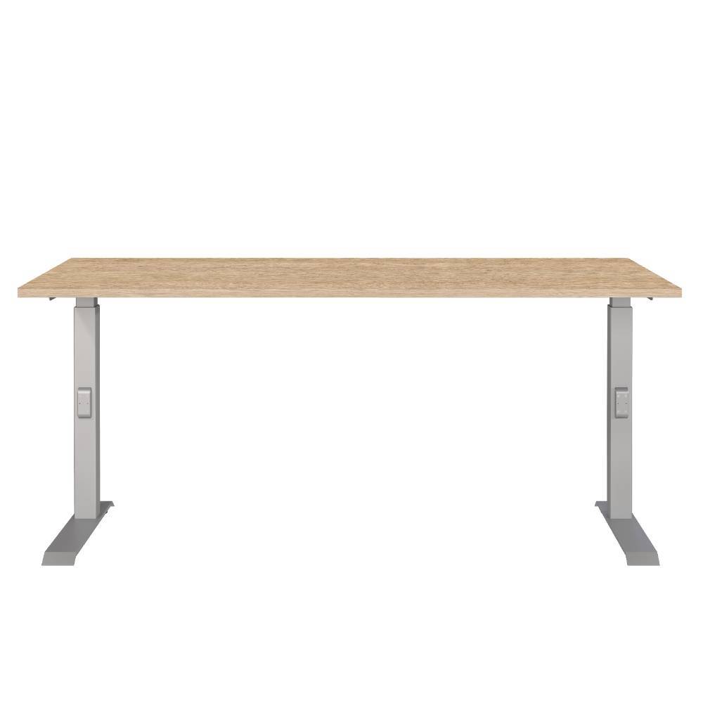 Höhenverstellbarer Bürotisch in Eiche Optik - Mirzamo