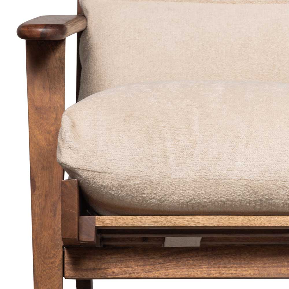 Design Sessel aus Akazienholz mit Polster - Meyden