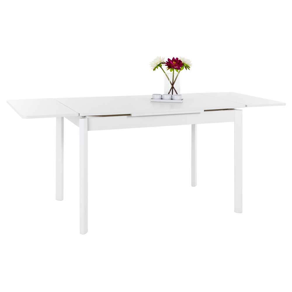 Weißer Tisch Vartess ausziehbar 90cm bis 142cm